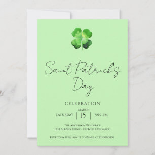 Invitation Fête élégante de la Saint-Patrick 