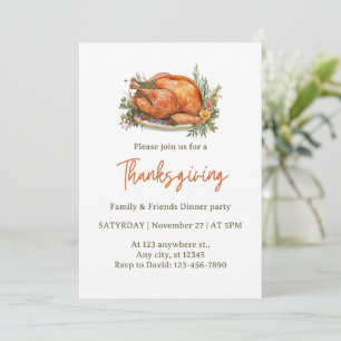 Invitation Fête Élégante en Famille et entre Amis