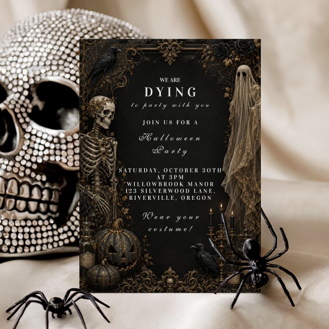 Invitation Fête Élégante et Classique d'Halloween (Créateur téléchargé)