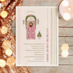 Invitation Fête Élégante Grandmillennial Mangez Buvez et Soye