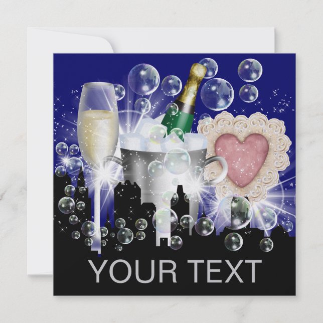 Invitation Fête en style Lumières lumineuses révisé - SRF (Devant)