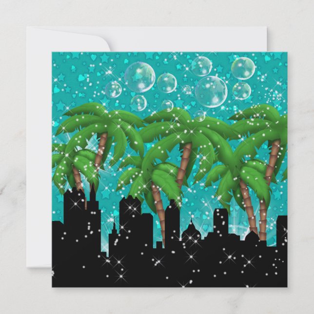 Invitation Fête en style Lumières lumineuses - SRF (Devant)