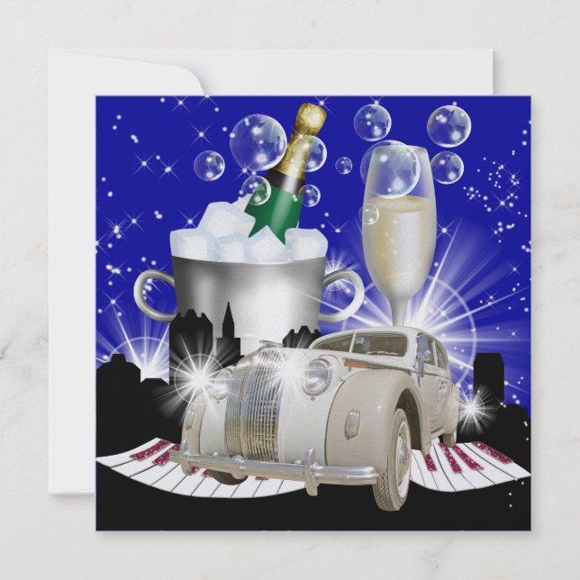 Invitation Fête en style Lumières lumineuses - SRF (Devant)