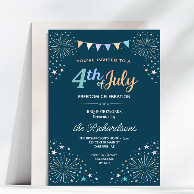 Invitation Fête familiale BBQ du 14 juillet (Créateur téléchargé)