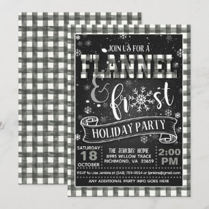 Invitation Fête Fête de Noël et de givre blanc