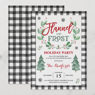 Invitation Fête Fête Flanelle Et Frost