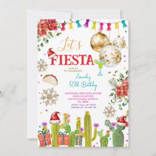 Invitation Fête Fête Noël Mexicaine 50ème anniversaire fête