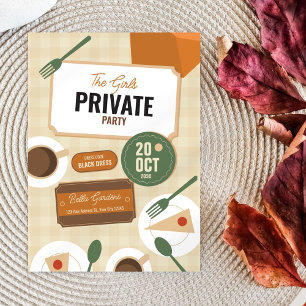 Invitation Fête Filles mignonne Fête de Vacances