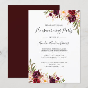 Invitation Fête Florale de Bourgogne Rouge