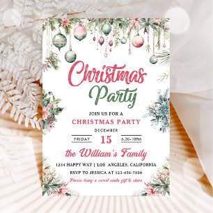 Invitation Fête florale de Noël