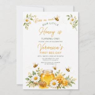 Invitation Fête florale de première année de naissance de Dai