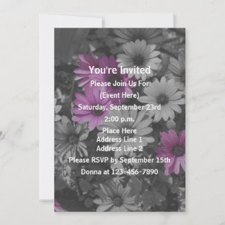 Invitation Fête florale des marguerites africaines