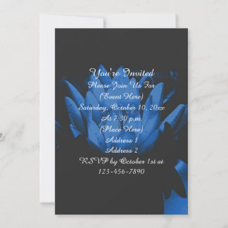 Invitation Fête Florale Lily Bleue Électrique Lotus Blossom