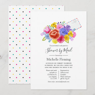 Invitation Fête Florale Mariage ou Baby Shower par la Poste