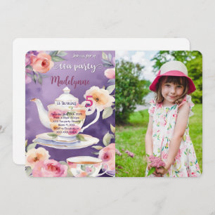 Invitation Fête Florale Tea Party Anniversaire