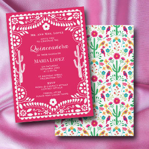Invitation Fête Florale Traditionnelle Mexicaine Rose Quincea