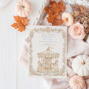 Invitation Fête foraine vintage de contes de fées Baby Shower