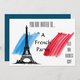 Invitation Fête française à thème