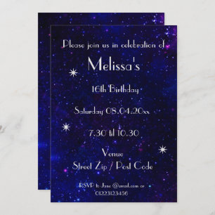 Invitation Fête Galaxie personnalisée