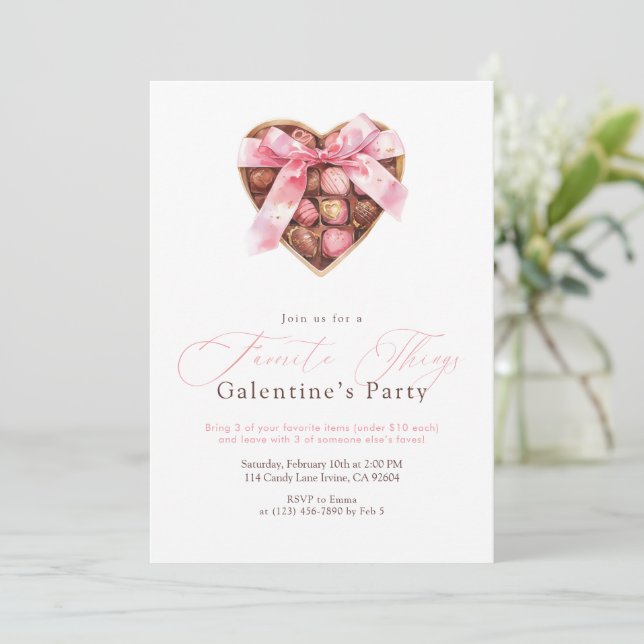 Invitation Fête Galentine’s des Choses Préférées (Debout devant)