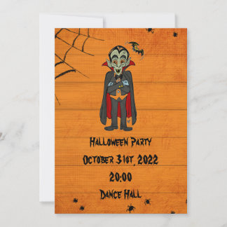 Invitation fête Halloween Dracula fun