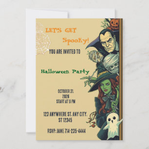 Invitation Fête Halloween Effrayante