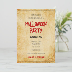 Invitation Fête Halloween vintage
