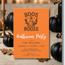 Fête Halloween Vintage Fantôme Boos & Booze