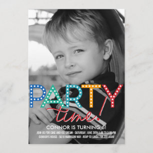 Invitation Fête Heure Photo Anniversaire