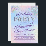 Invitation Fête Holographique<br><div class="desc">Cette invitation holographique est conçue avec un aspect iridescent. Vous pouvez personnaliser cette invitation pour n'importe quel événement. Idéal pour les anniversaires, les enterrements de vie de jeune fille, les douches et plus encore ! Imprimez sur du brillant ou du papier à reflets perlés pour un peu de glamour en...</div>