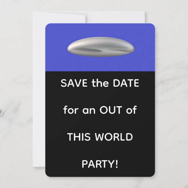 Invitation Fête hors de ce monde SAVE THE DATE (Devant)