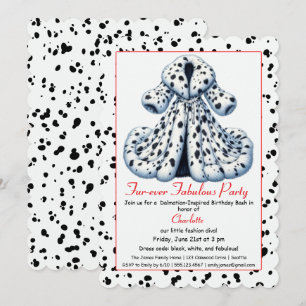 Invitation Fête inspirée de Cruella avec des Dalmatiens – Ann
