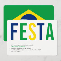 Fête: Invitations: Brésil: Drapeau Péruvien