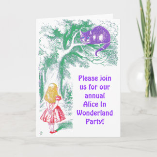 Invitation Fête Invite : "Cheshire Cat"