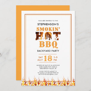 Invitation Fête Jardin d'été du BBQ Smokers