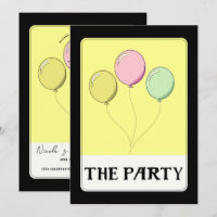 FÊTE Jaune Tarot Style Ballons d'anniversaire