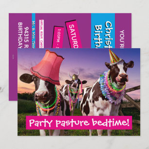 Invitation Fête jusqu'à ce que les vaches rentrent chez elles