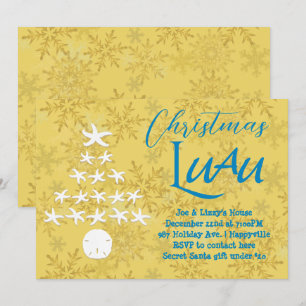 Invitation Fête Luau Sapin de Noël Etoile de Mer