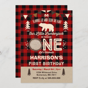 Invitation Fête Lumberjack Anniversaire