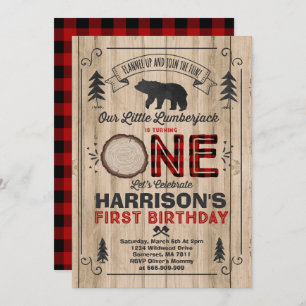 Invitation Fête Lumberjack Anniversaire