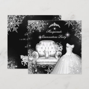 Invitation Fête Magique de Mascarade pour la Princesse de Qui