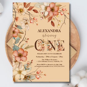 Invitation Fête Magique Florale 1er anniversaire