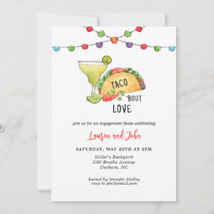 Invitation Fête Mexicaine de Fiançailles Taco Bout Loveparty