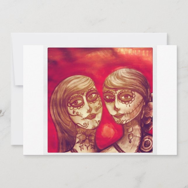 Invitation fête mexicaine du crâne du sucre des fêtes mortes (Devant)