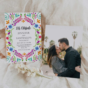 Invitation Fête mexicaine Fêtons la fête d'engagement I