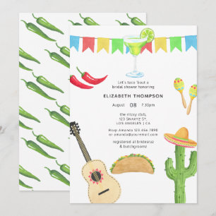 Invitation Fête Mexicaine Taco à propos de l'Amour Enterremen