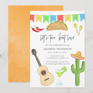 Invitation Fête Mexicaine Taco 'bout Love Enterrement de Vie