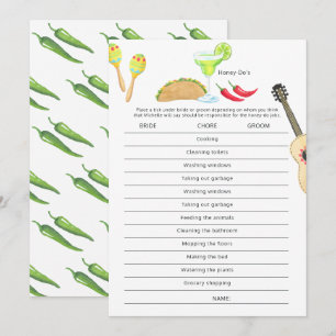 Invitation Fête Mexicaine Taco 'bout Love Honey Do's Jeu