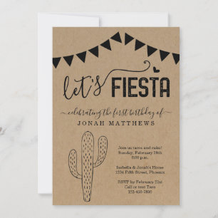 Invitation Fête mexicaine Thème fête d'anniversaire