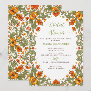 Invitation Fête mexicaine verte Talavera Enterrement de vie d
